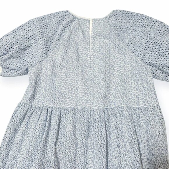 EVERLANE THE TIERED EYELET MIDI DRESS BLUE / WHITE SIZE S, New with tag - Picture 11 of 16